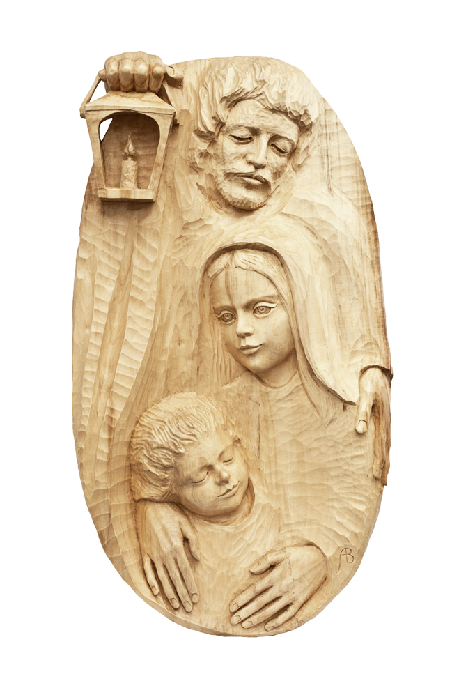 sculpture lime tree wood holy family saint Joseph Holy Mary Baby Jesus